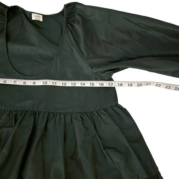 NWT!! Aritzia Wilfred Scarab Green Womens Puff Mini Dress Size XS - Picture 9 of 11